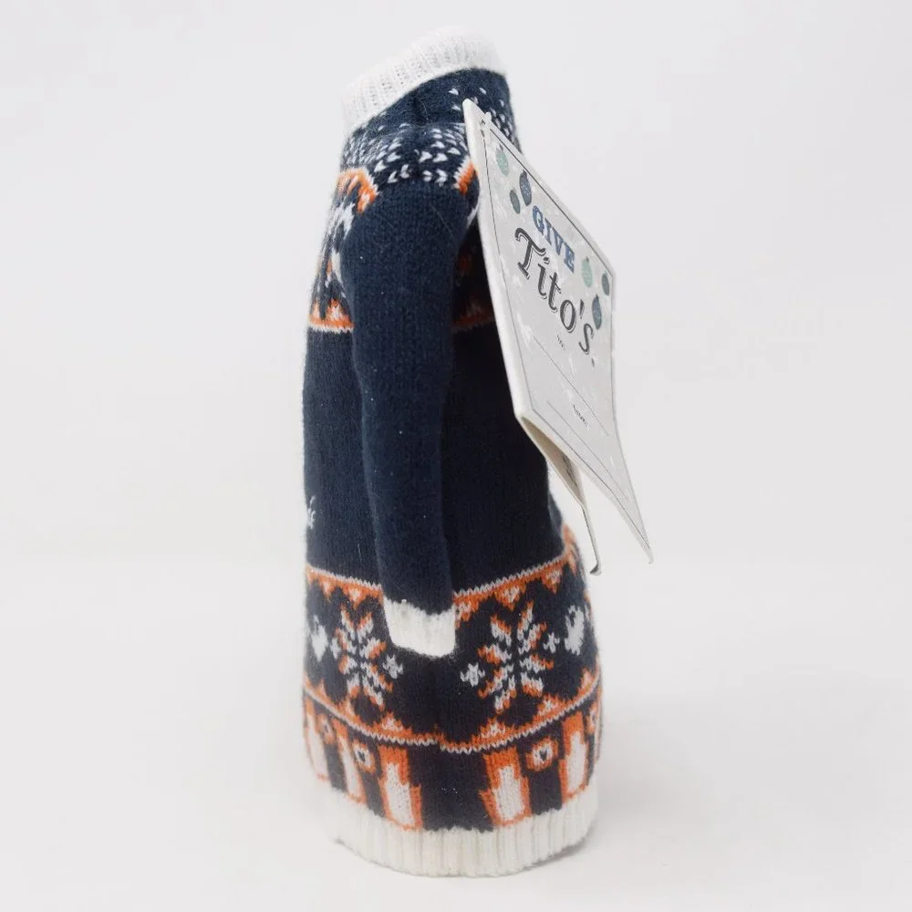 Titos Handmade Vodka Bottle Sweater Novelty Gift Wrap Pretty Ugly Holiday Cover